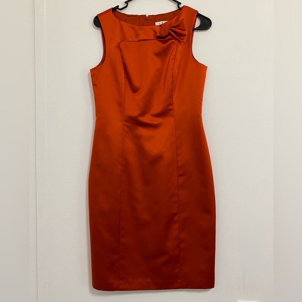 David Meister Bold Orange Mini Dress NWOT